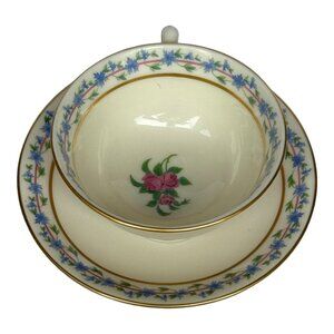 Lenox Fairmount Pattern Vintage 1960's Bone Chins Teacup And Saucer Set